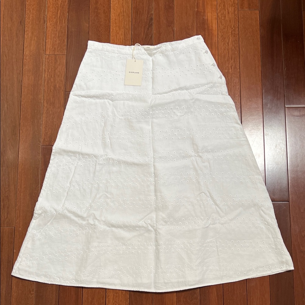 Everlane Eyelet A-line Skirt NWT